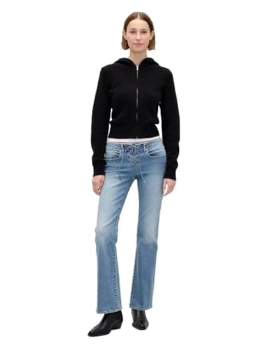 GAP Women's Low Rise Long and Lean Denim Jean, Light Wash, 26