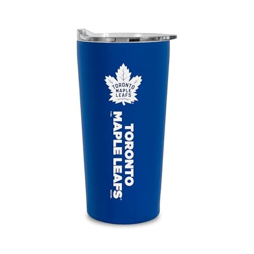 Rico Industries NHL Hockey Toronto Maple Leafs 18oz Soft Touch, Easy Grip Tumbler