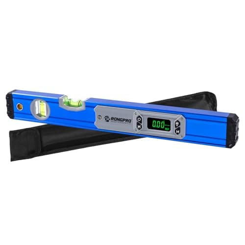 RONGPRO 16Inch Digital Level with LCD Display - Aluminum Angle Finder 90°/180°Bubbles with Auto Ligth Up, Inclinometer with Magnetic & Audio Indicator for Woodwork & Home Drainage Leveling.