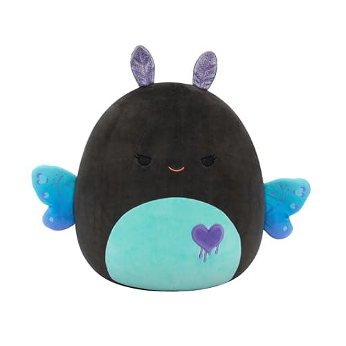 Squishmallows Original 14in Salem The Mischievous Black and Teal Moth – Official Jazwares Plush (Large)