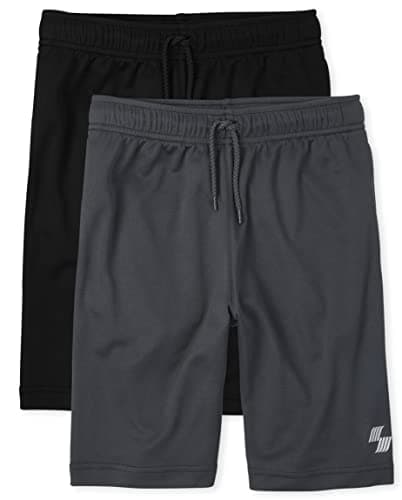 The Children's Place Boys' Uniform Mix And Match Mesh Performance Basketball Shorts 2-Pack, Multi Clr, XL (14)