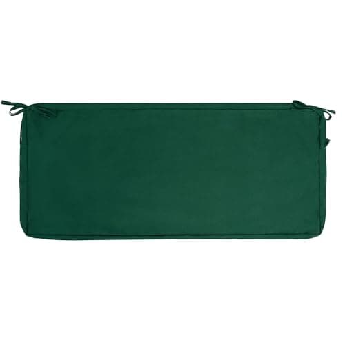 FUNHOME Outdoor Bench Cushion Covers 45x18x3Inch, No Insert-Dark Green
