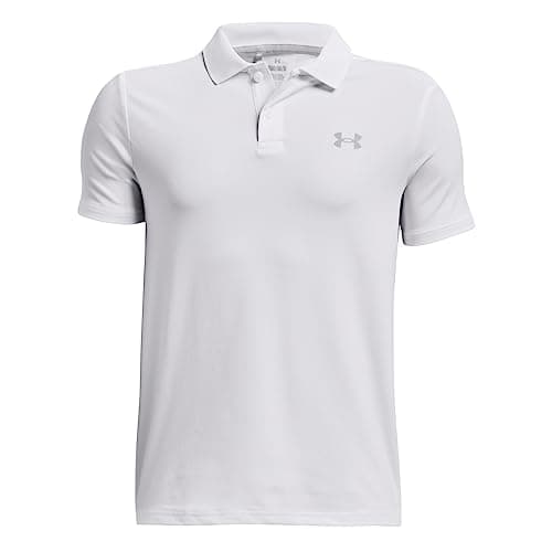 Under Armour Boys Performance Polo, (100) White/Mod Gray/Mod Gray, X-Small