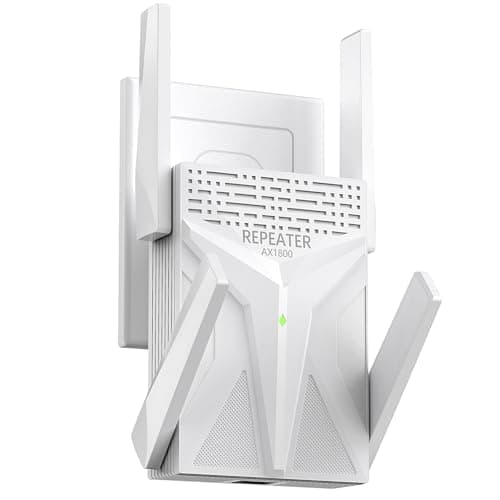 AX1800 WiFi 6 Extender Signal Booster for Home, Dual Band WiFi Range Extender Internet Repeater Covers Up to 10000 Sq.Ft & 55 Devices, Wireless WiFi Booster with Gigabit Port, AP Mode, One-Tap Setup