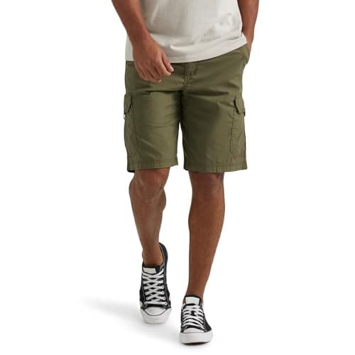 Lee Mens Extreme Motion Crossroad Cargo Shorts, Olive Night, 30 US