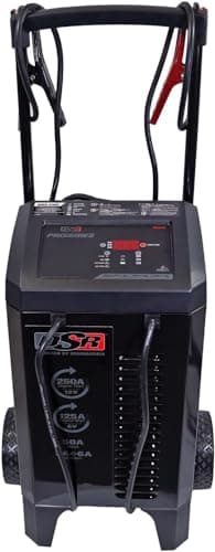 Schumacher Electric DSR Pro Series 6V / 12V Battery Charger Engine Starter & Maintainer - Heavy Duty Wheeled Battery Charger - 125/250 Amps - with 50-Amp Boost Mode - DSR131