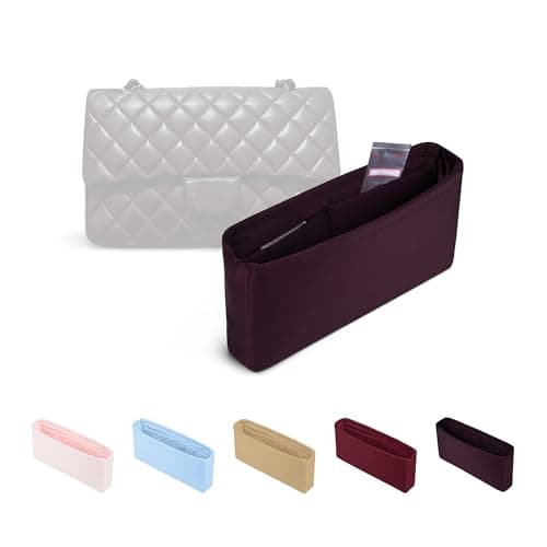 KINGS IN BAG Purse Organizer for Chanel Small Classic Flap, Cassis
