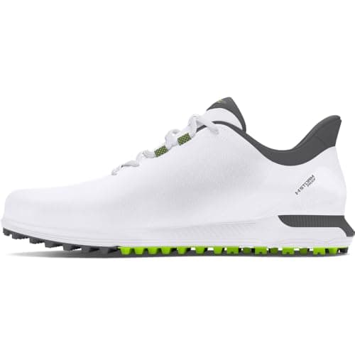 Under Armour Men's Drive Fade Spikeless, (100) White/White/Titan Gray, 7, US