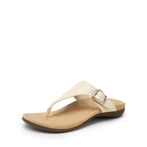 DREAM PAIRS Orthotic Thong Sandals for Women, Arch Support Flip Flops, Comfortable Lightweight Slip On Sandals for Walking, Casual Summer Everyday Wear,Size 7,Nude,SDFF2406W