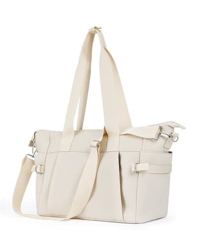 YUFIXO Small Gym Bag for Women, Lightweight, Beige