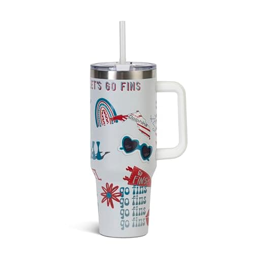 The Memory Company Officially Licensed 46oz Team Spirit Game Day Tumbler, Miami Dolphins