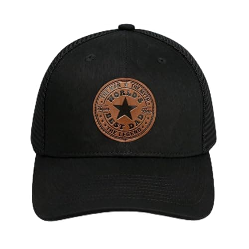 Dad Gifts from Daughter Son Family, Worlds Best Dad Ever Hat for Men Black