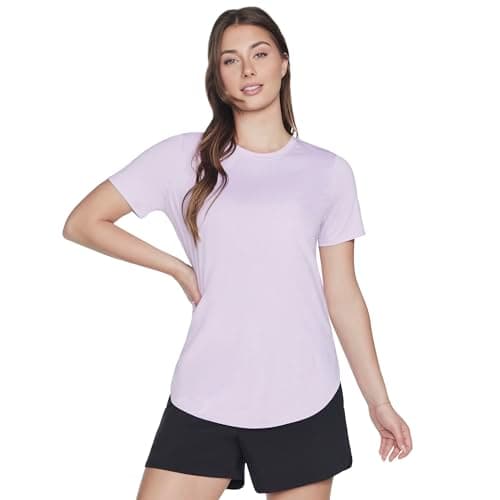 Skechers Women's Go Walk Moisture Wicking Go Dri Tunic Tee, Orchid Bloom, XS