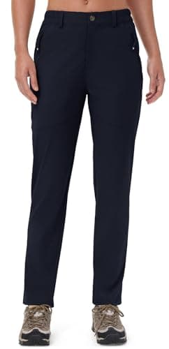 Rdruko Women's Hiking Pants Lightweight Quick Dry Water Resistant Outdoor Travel Work Pants,Navy, XXL