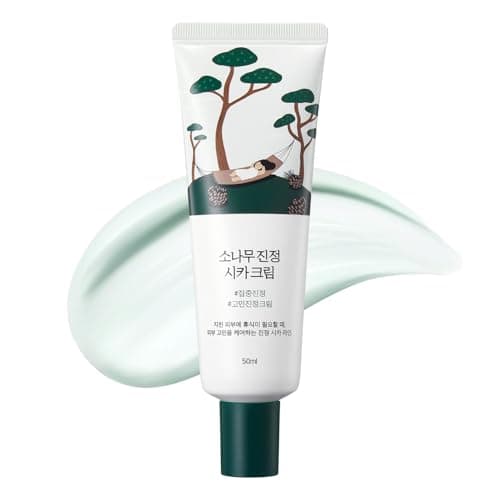 ROUND LAB Pine Calming Cica Cream 1.69 Fl Oz, Low-Acidic Soothing Moisturizer with Pine Cica, BHA + LHA, and Hyaluronic Acid for Skin Barrier Support, Sebum Control, and Hydration, Korean Skincare