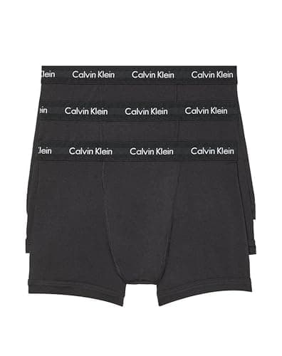 Calvin Klein Men's Cotton Stretch 3-pack Boxer Brief, 3 Black, Large