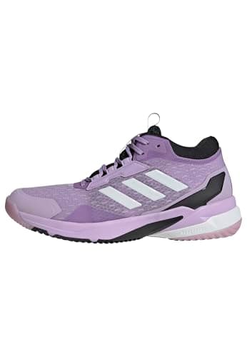 adidas Women's Crazyflight 6 Mid Top, Powder Plum/Zero Metallic/Black, 13
