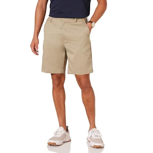 Amazon Essentials Men's Classic-Fit Stretch Golf Shorts with Moisture-Wicking, Active Waistband, Khaki Brown, 29