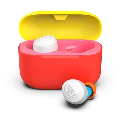 JLab Go Pop+, True Wireless Earbuds, Bluetooth 5, Dual Connect, IPX4, App Support, Confetti
