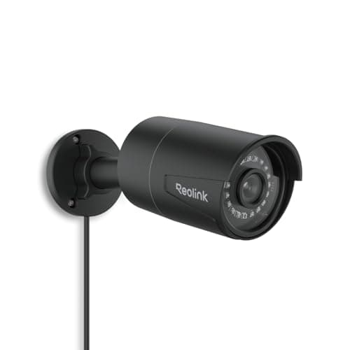 REOLINK 5MP Security PoE Camera, Surveillance Outdoor Indoor, Human/Vehicle/Pet Detection, 100ft IR Night Vision, Work with Smart Home, Support 512GB SD Card, Time-Lapse, RLC-510A(Black)