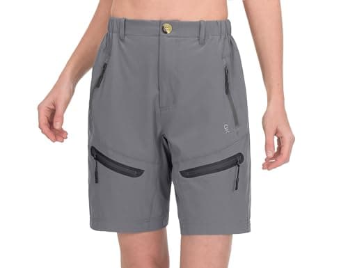 Little Donkey Andy Women's Stretch Quick Dry Cargo Shorts for Hiking Travel Steel Gray Size XS