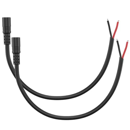 Zyghjort 2Pcs 1FT 14AWG 15A 12V DC5.5mm x 2.1mm Female Power Pigtails Cable
