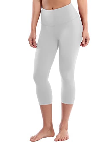BUBBLELIME 15"/19" Women High Waist Yoga Pants Basic/Side Pockets Workout Basic High Waist 19"_LightGray S_19" Inseam