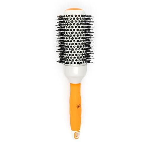GK HAIR Global Keratin Professional Large Thermal Extra Round Brush 43mm Ceramic Coated Barrel Anti Static Frizz Control Blow Drying Styling Detangling for Long Short Curly Tangle Straight Hair Unisex