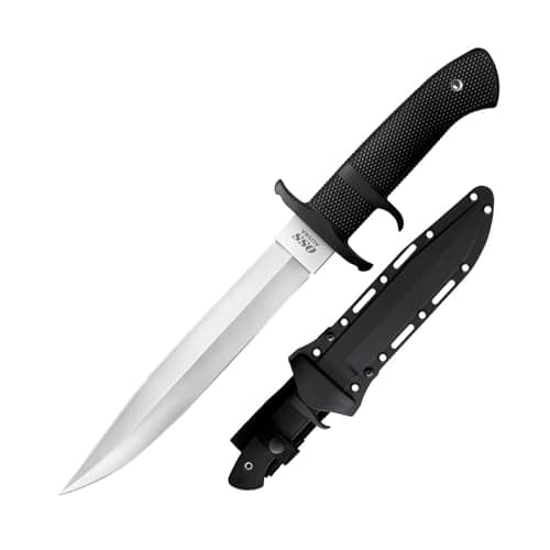 COLD STEEL OSS 8.25" Japanese AUS8A Clip Point Blade 5.125" Kray-Ex Handle Tactical Outdoor Hunting Fixed Blade Knife w/Secure-Ex Sheath