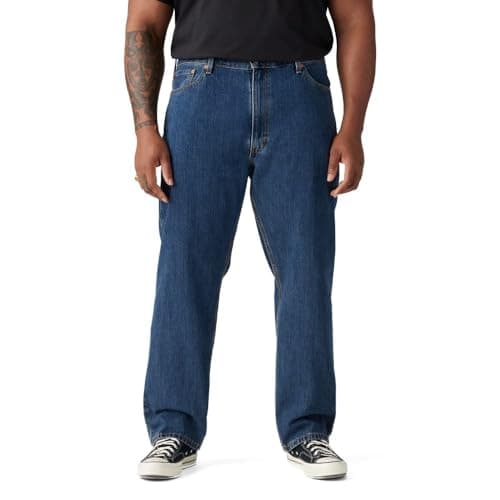 Levi's Men's 505 Regular Fit Jeans (Also Available in Big & Tall), Dark Stonewash, 56W x 30L