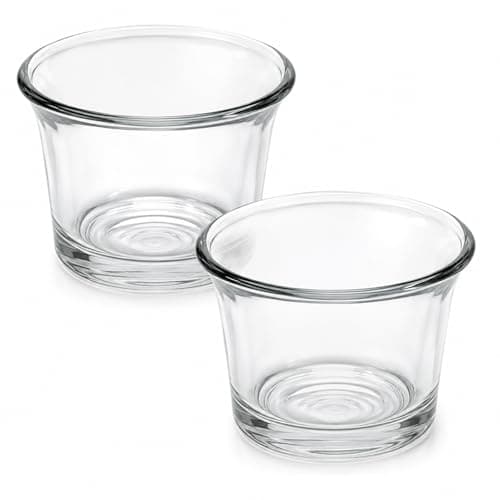 2Pcs Glass Replacement Feeder Cups, Oriole Jelly Feeder Replacement Bowls, Glass Cup Outdoor Hanging Bird Feeder Bowl, Weather Resistant Easy to Clean for Garden Balcony Decor (2 Pcs)