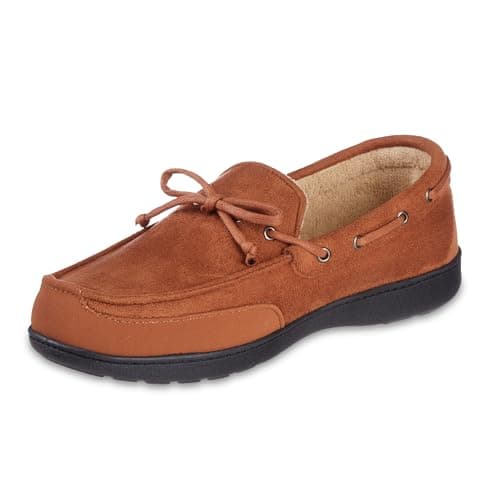 Indoor/Outdoor Waterproof Carter Boater Moccasin Slippers with Memory Foam Comfort