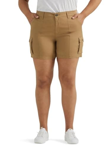 Lee Women's Ultra Lux Comfort with Flex-to-Go Cargo Short Settler Tan 18