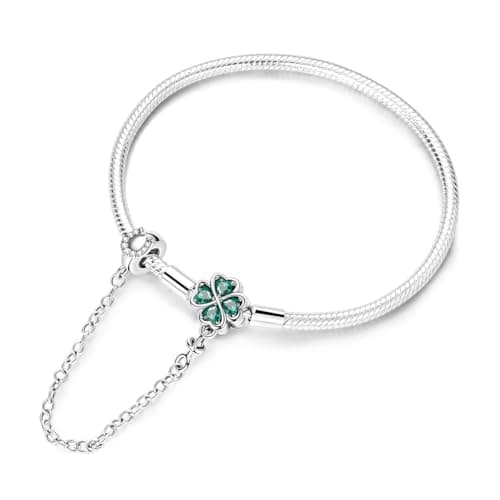 925 Sterling Silver Charms Bracelet for Women Love Heart Summer Ocean Iconic Moments Snake Chain Bracelet with Charm 5A Cubic Zirconia for Mother Daughter