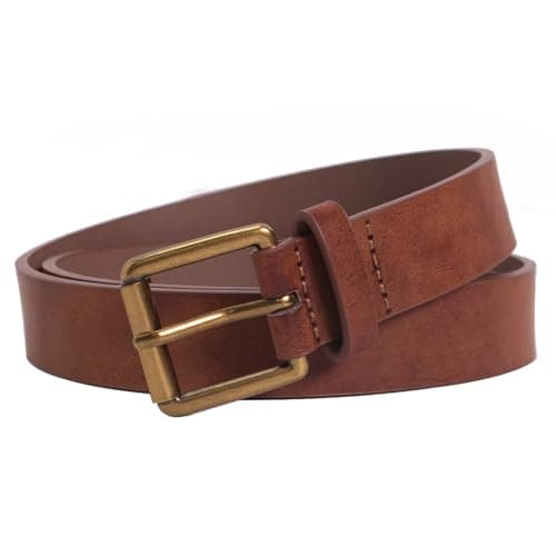 JIEDE Womens for Belt Adjustable Fashion Waist Belts for Jeans（Brown Width-28mm, XS - Fits Waist 26''-32''