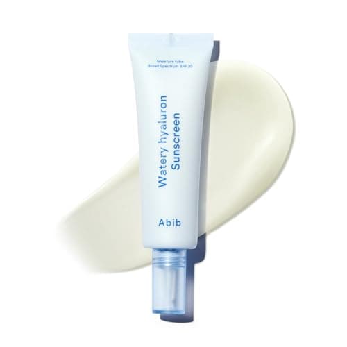Abib Watery Hyaluron Sunscreen Moisture Tube Broad Spectrum SPF 30, 1.69 fl oz(50ml), Korean Sunscreen with Hyaluronic Acid, Lightweight, No White Cast, Skin Care, Niacinamide Vitamin C, Suncare
