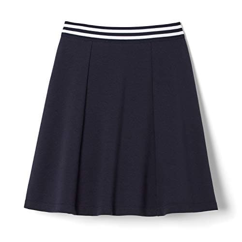 French Toast Girls' Pull-On Stretch Contrast Waistband Scooter, Navy, XS (4/5)