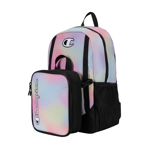 Champion Kids' Mode Backpack and Lunch Box Set, Pink/Aqua/Black, One Size