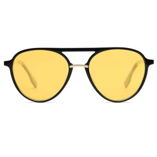 SOJOS Retro Aviator Polarized Sunglasses Double Bridge Ladies Shades SJ2078