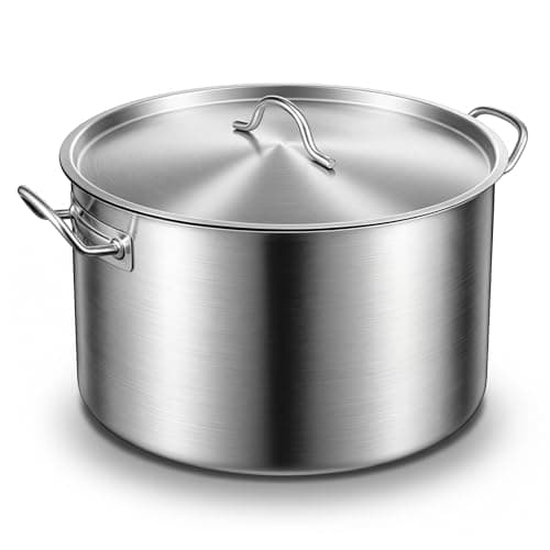 Sawysine 15-quart Stainless Steel Brazier Pan with Cover, Commercial Braising Pan with Lid, 3 Layer Composite Flat Bottom for Food Meat Vegetables Browning Requiring Cooking