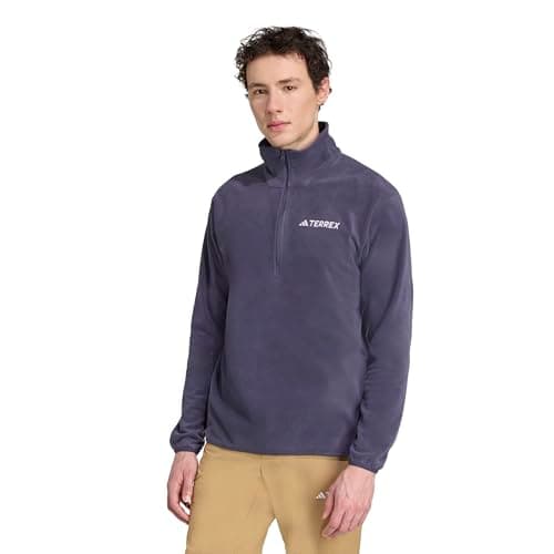 adidas Men's Terrex Multi Essentials Half-Zip Fleece Hiking Sweatshirt, Shadow Navy, Small