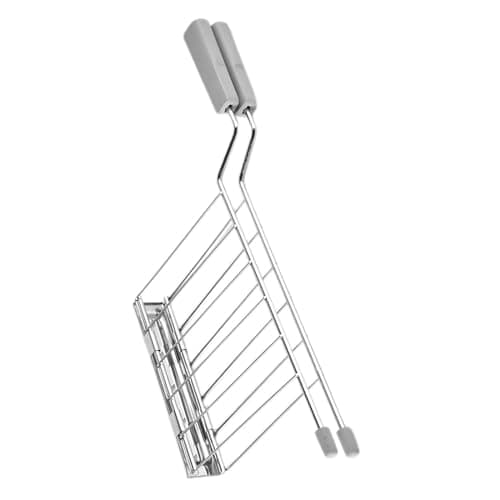 YWJLQH Toast Slice Holder Toaster Warming Rack Practical Stainless Steel Kitchen Tool Sandwich Cage Bread Toast Rack for Baking Home, Gray