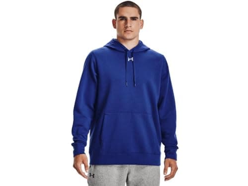 Under Armour Hustle Fleece Mens Hoodie M Royal-white