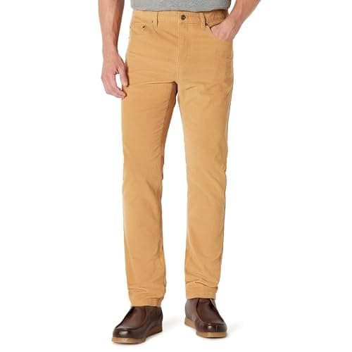 Amazon Essentials Men's Slim Fit 5 Pocket Corduroy Pant, Tan, 40W x 28L