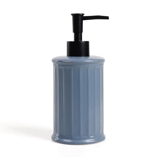 Ceramic Soap Dispenser - Blue Liquid Hand Soap Dispenser Bathroom, Modern Refillable Dish Wash Soap Bottle for Kitchen, ANTIS'S HOME