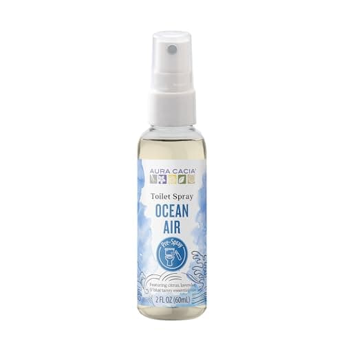 Aura Cacia Ocean Air Toilet Spray 2 Fl. oz. - Light Aroma, No Synthetic Fragrances
