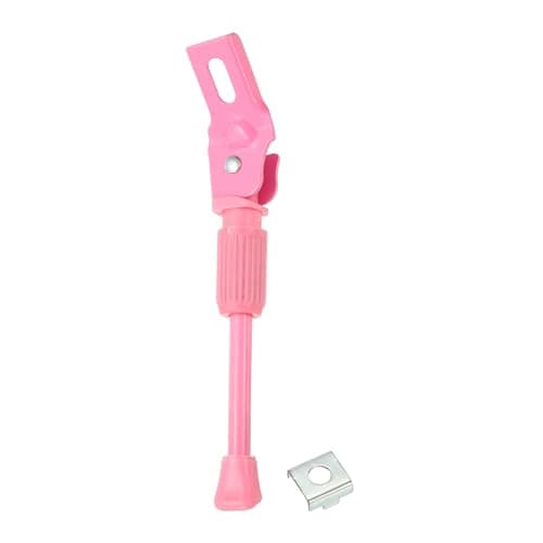 HARFINGTON Back Bike Kickstand for 18 inch Wheel Carbon Steel Bicycle Single-Side Kick Stand with Screw Washer Rear Mount Bikes Support Racks, Pink