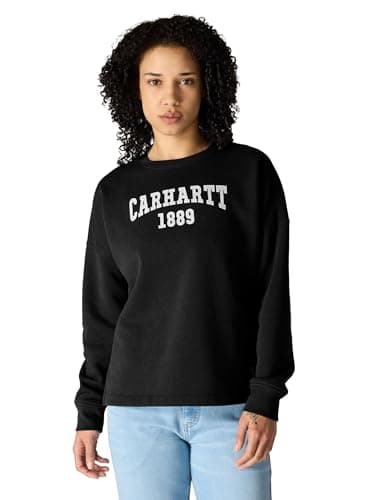 Carhartt Women's Loose Fit Midweight Graphic Sweatshirt, Black, Medium