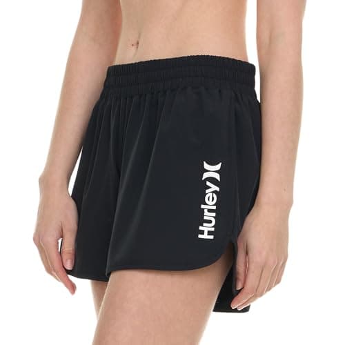 Hurley 5" Swim Board Shorts for Women, Swim Shorts Women, Swimming Bottoms with Pockets Black