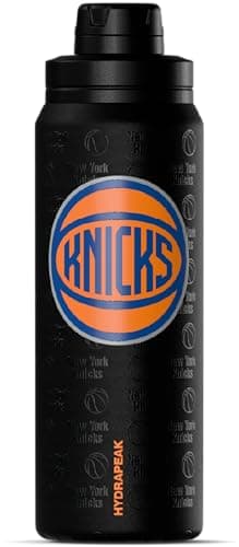 Hydrapeak NBA Officially Licensed New York Knicks Active 26oz Insulated Stainless Steel Water Bottle with Chug Lid, Carry Handle & Double Wall Vacuum Insulation, Keeping Drinks Cold for Hours